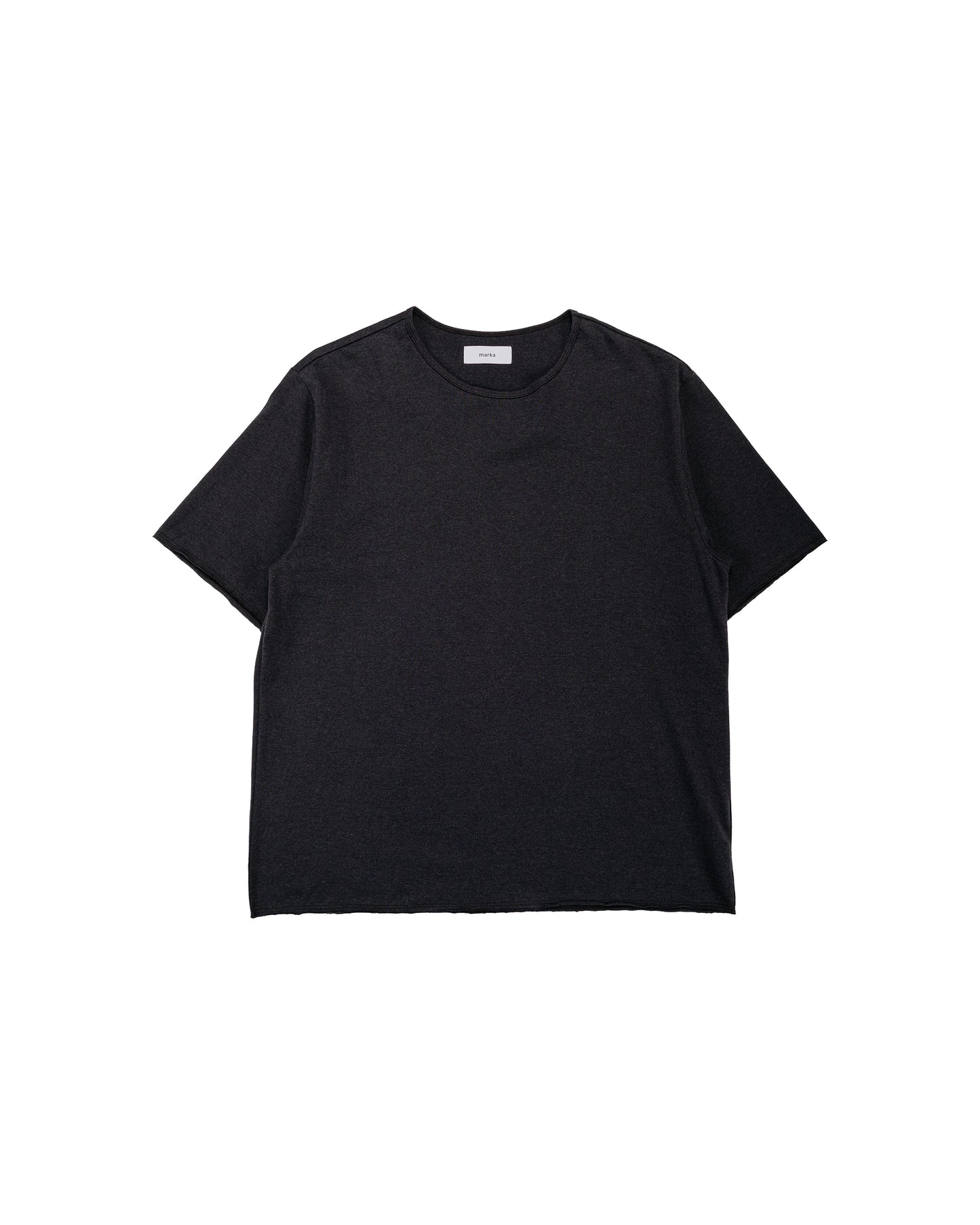 lost & found MARKAWARE marka Narrow Piping Tee 40/2 Organic Cotton Knit Heather Black