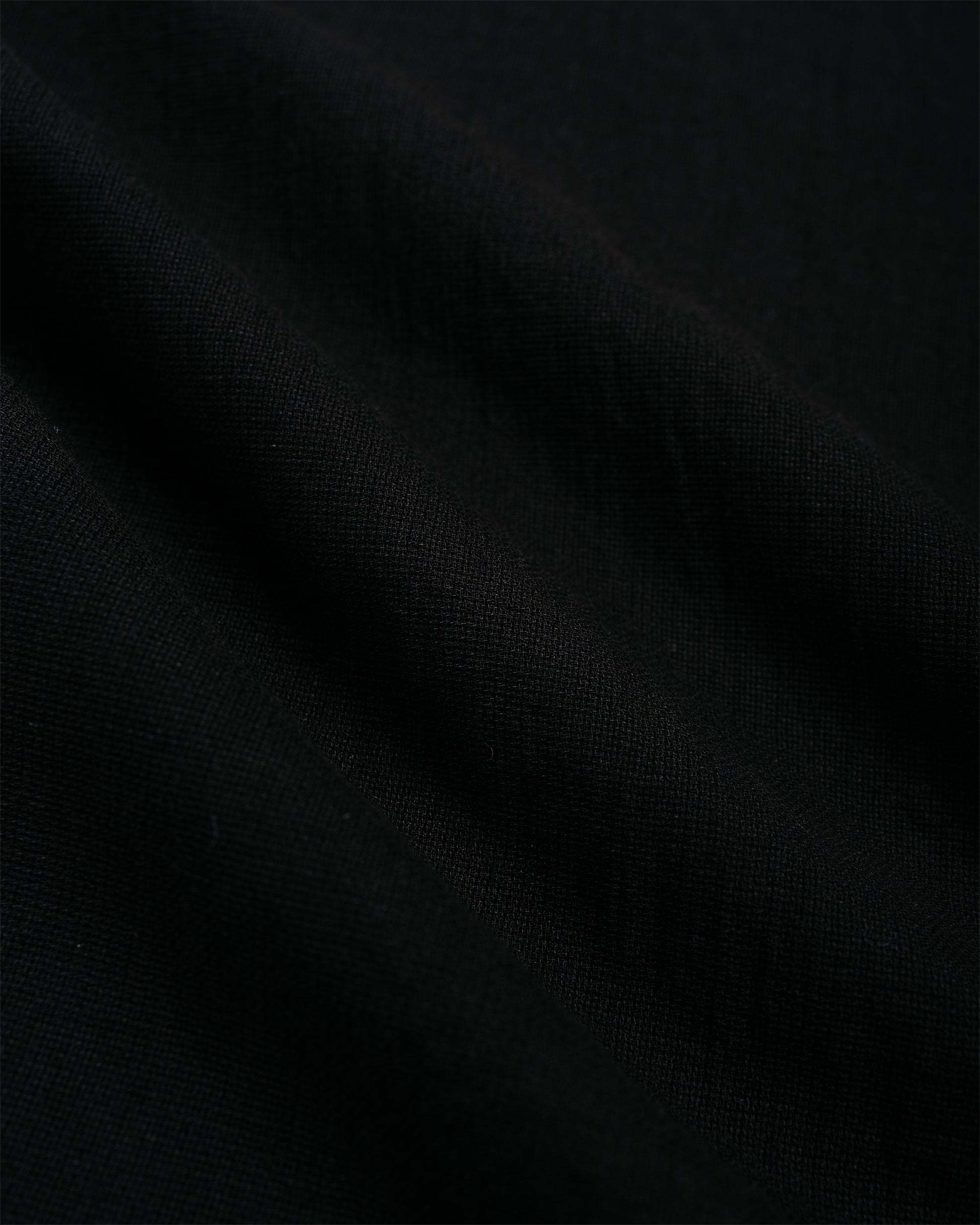 lost & found MARKAWARE marka Open Collar S/S Shirt High Twisted Dobby Cloth Black