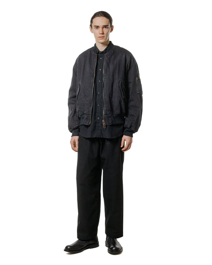 lost & found MARKAWARE marka Puffed Denim Bomber Jacket Organic Cotton 12oz Denim Black