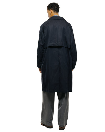 lost & found MARKAWARE marka Raglan Sleeve Coat Organic 60/2 Gabardine Bio Black