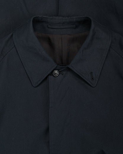 lost & found MARKAWARE marka Raglan Sleeve Coat Organic 60/2 Gabardine Bio Black