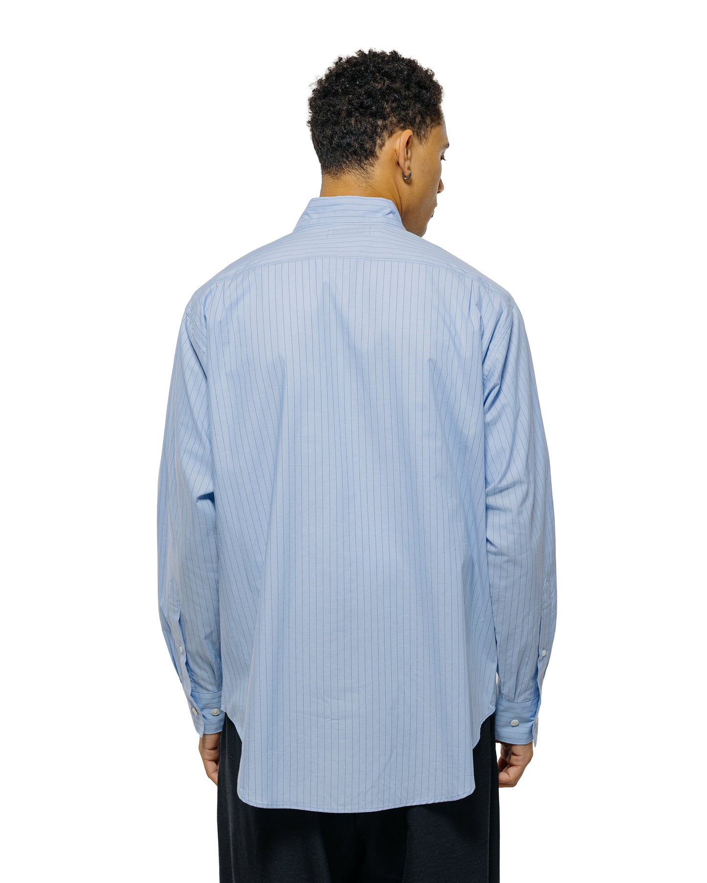 lost & found MARKAWARE marka Regular Collar Shirt Organic Cotton Stripe Blue Stripe