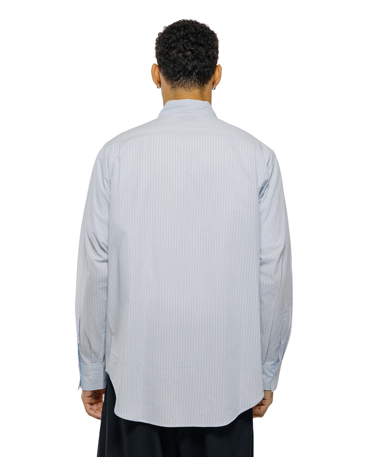 lost & found MARKAWARE marka Regular Collar Shirt Organic Cotton Stripe Saxe Stripe