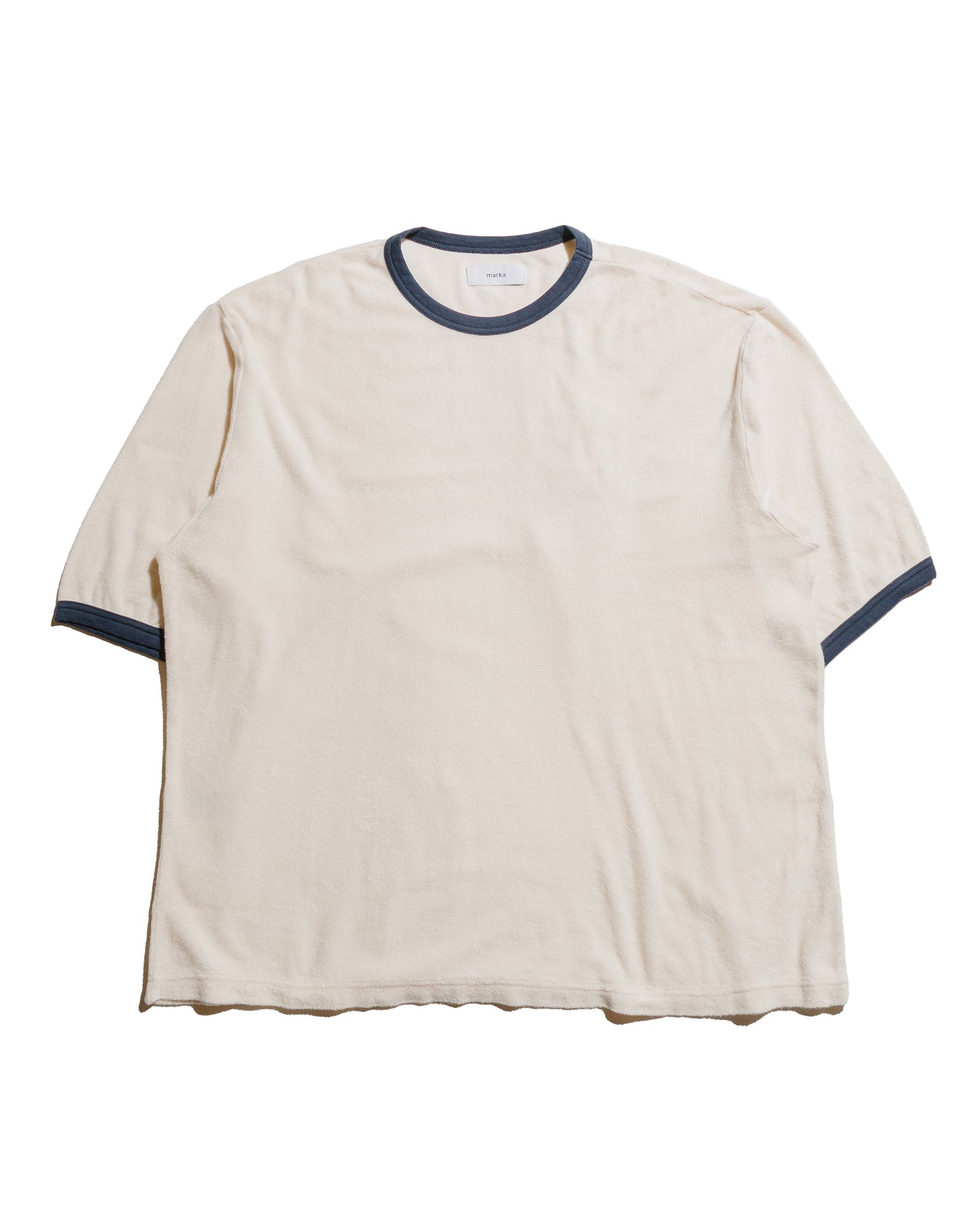 lost & found MARKAWARE marka Ringer Pile Tee Organic Cotton Pile Ecru