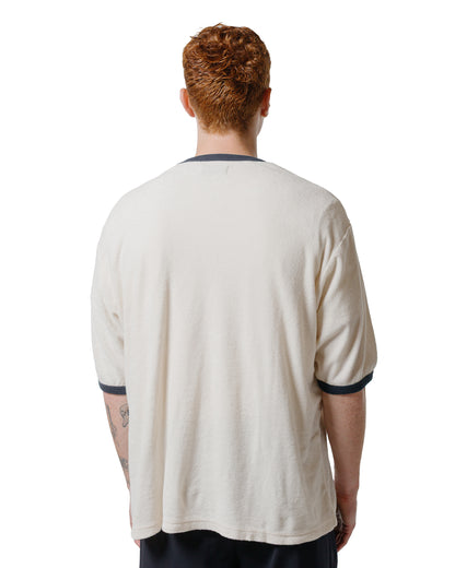 lost & found MARKAWARE marka Ringer Pile Tee Organic Cotton Pile Ecru