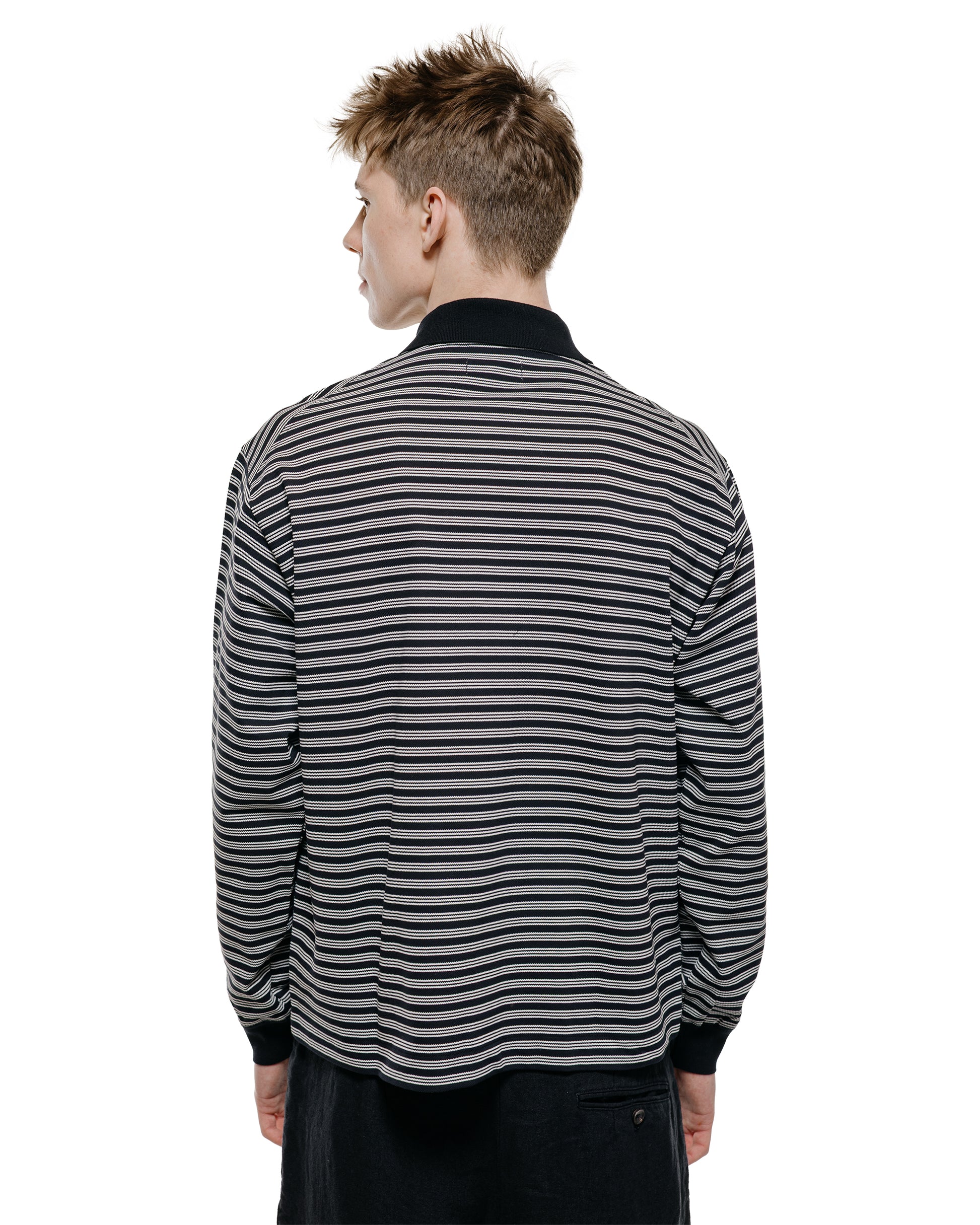 lost & found MARKAWARE marka Shirt Cardigan Cotton High Twisted Pique Black Border