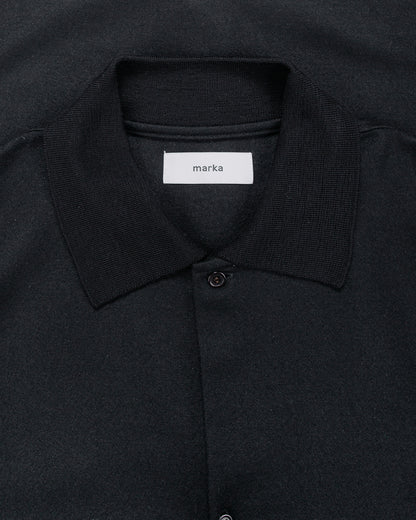 lost & found MARKAWARE marka Shirt Cardigan Super 140s Wool Knit Black