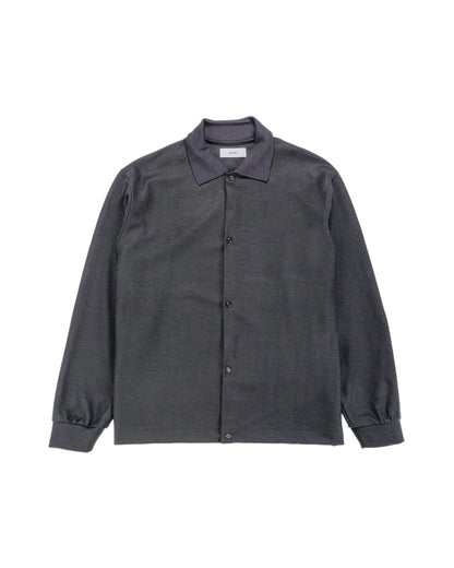 lost & found MARKAWARE marka Shirt Cardigan Super 140s Wool Knit Charcoal