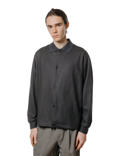 lost & found MARKAWARE marka Shirt Cardigan Super 140s Wool Knit Charcoal