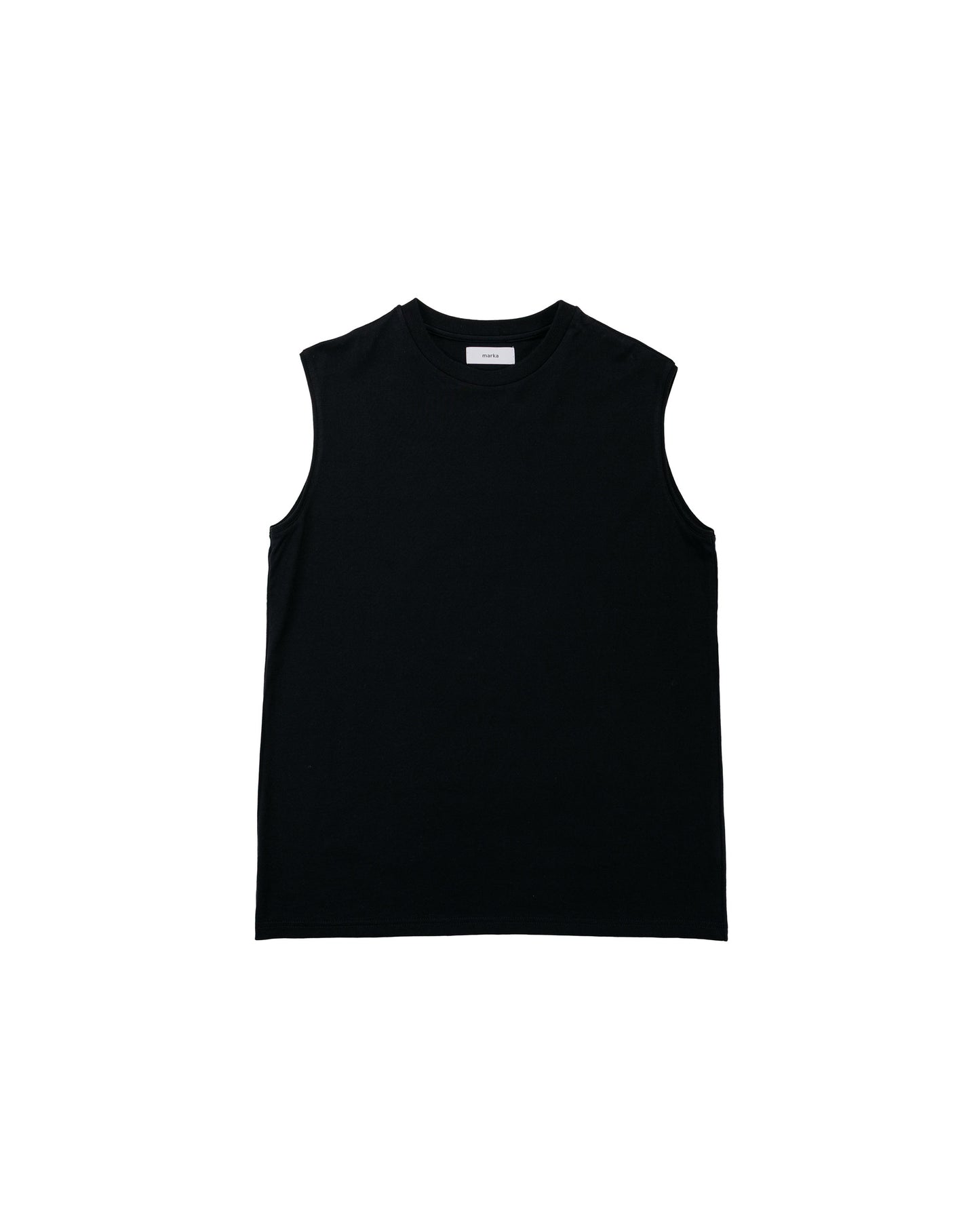 lost & found MARKAWARE marka Sleeveless Tee 40/2 Organic Cotton Knit Black