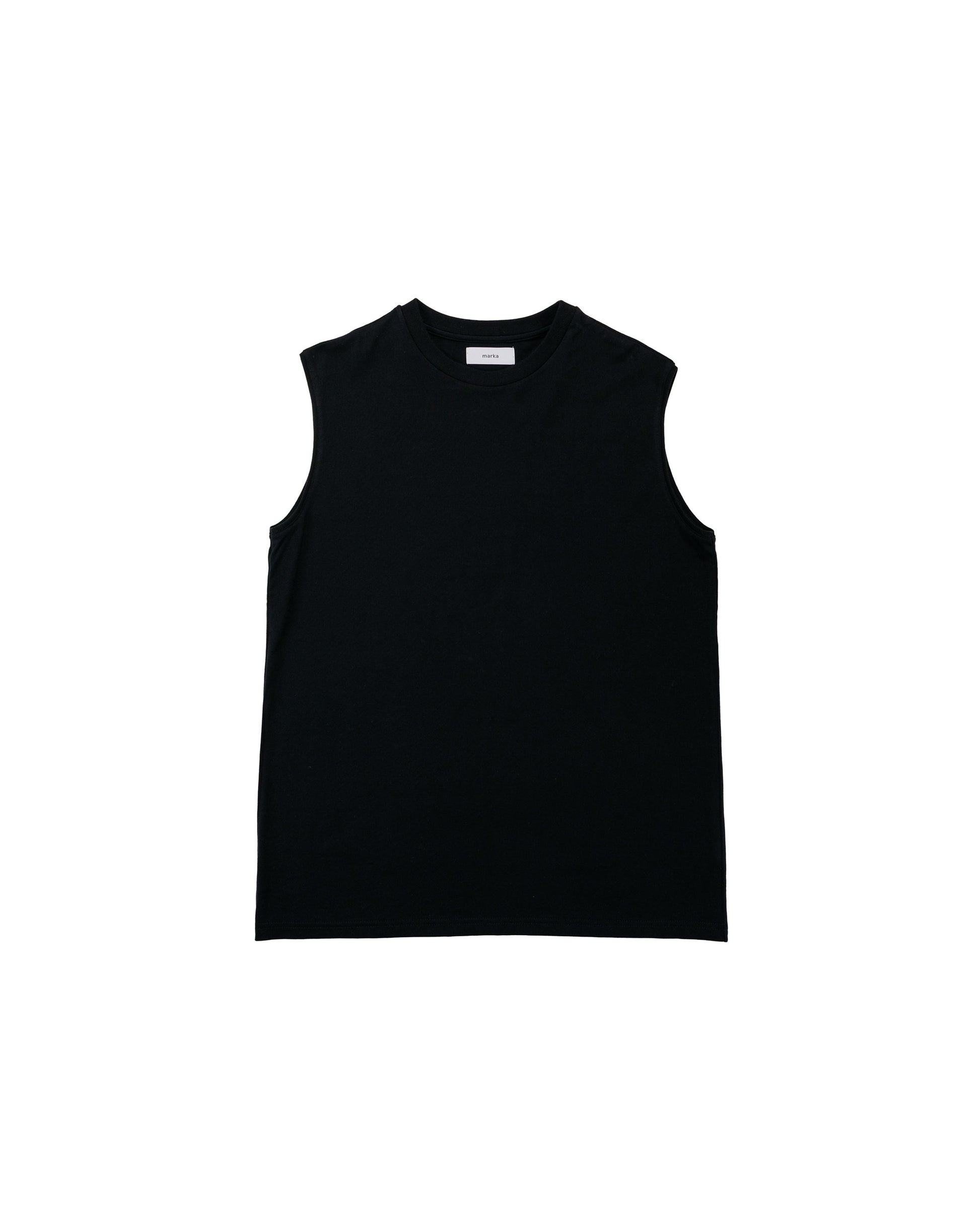 lost & found MARKAWARE marka Sleeveless Tee 40/2 Organic Cotton Knit Black
