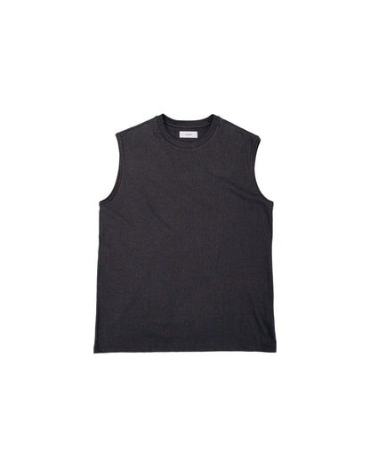 lost & found MARKAWARE marka Sleeveless Tee 40/2 Organic Cotton Knit Heather Black