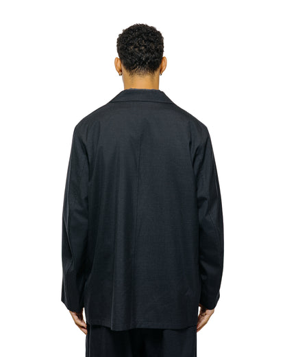 lost & found MARKAWARE marka Stroll Around Jacket 2/72 Wool Tropical Washer Chambray Black