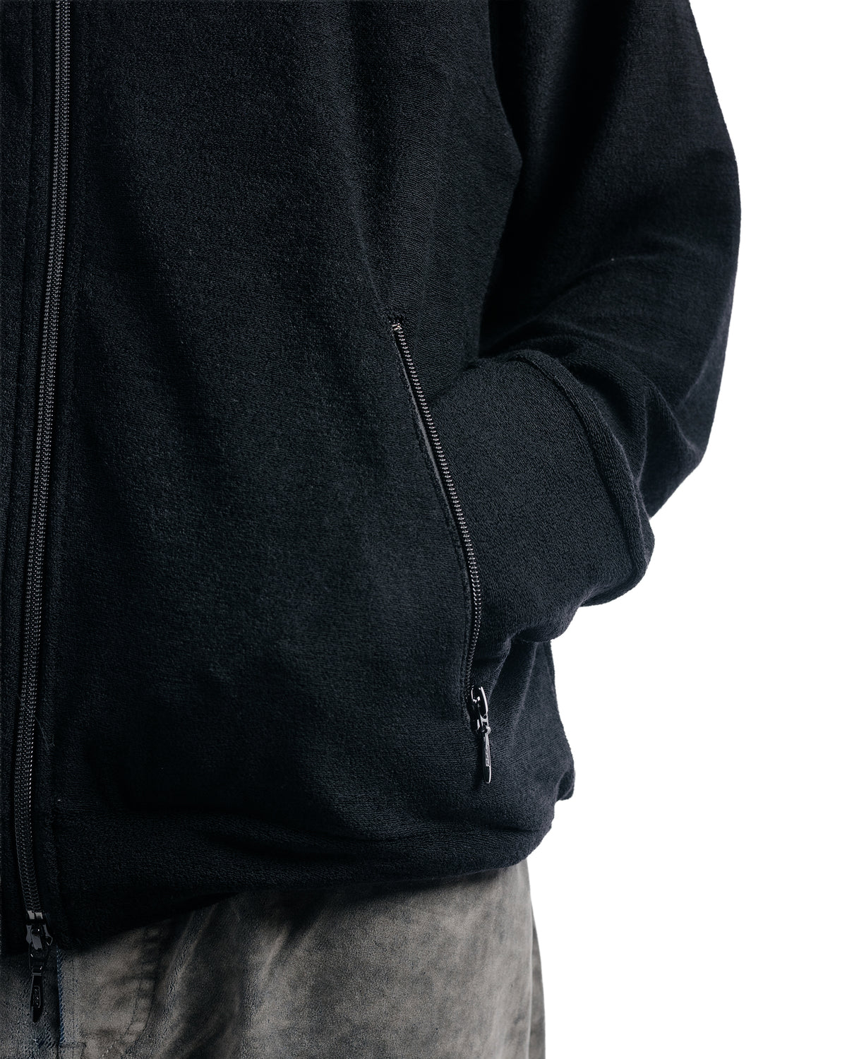marka Track Jacket Wool/Organic Cotton Black
