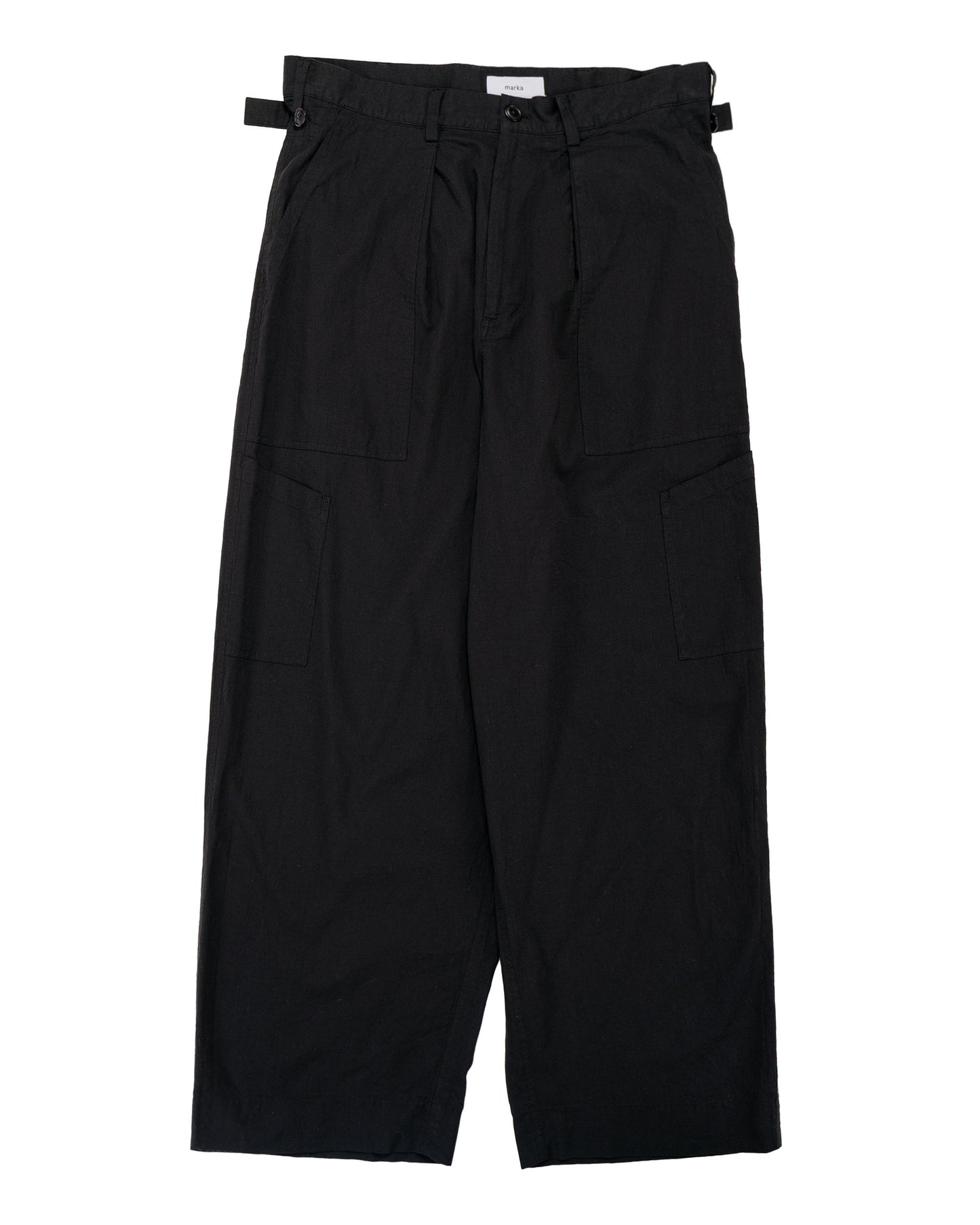 lost & found MARKAWARE marka U.S. Air Force Baker Pants High Twisted Dobby Cloth Black