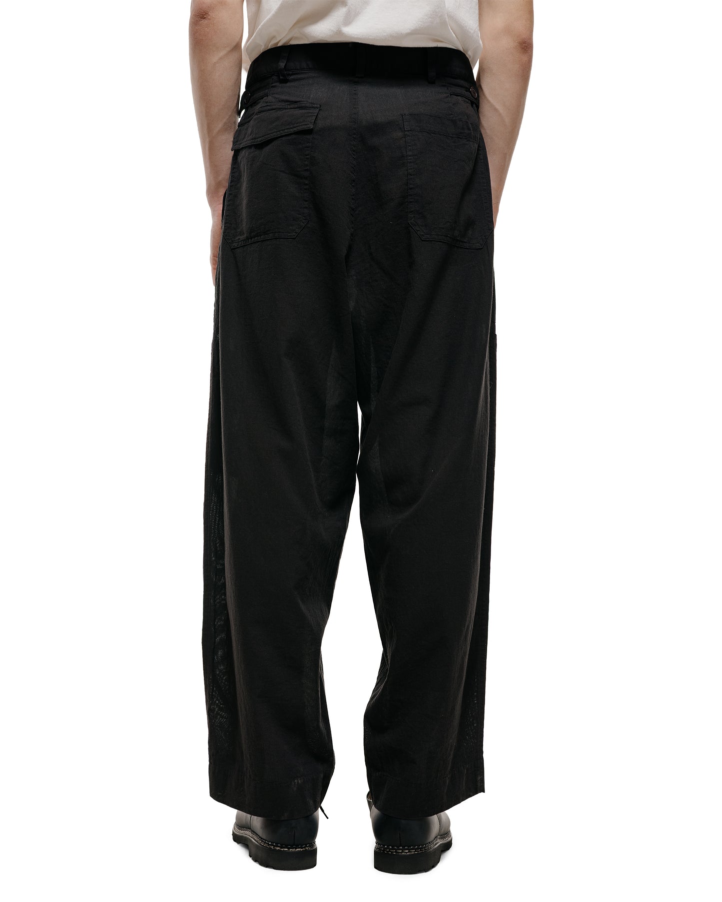 lost & found MARKAWARE marka U.S. Air Force Baker Pants High Twisted Dobby Cloth Black