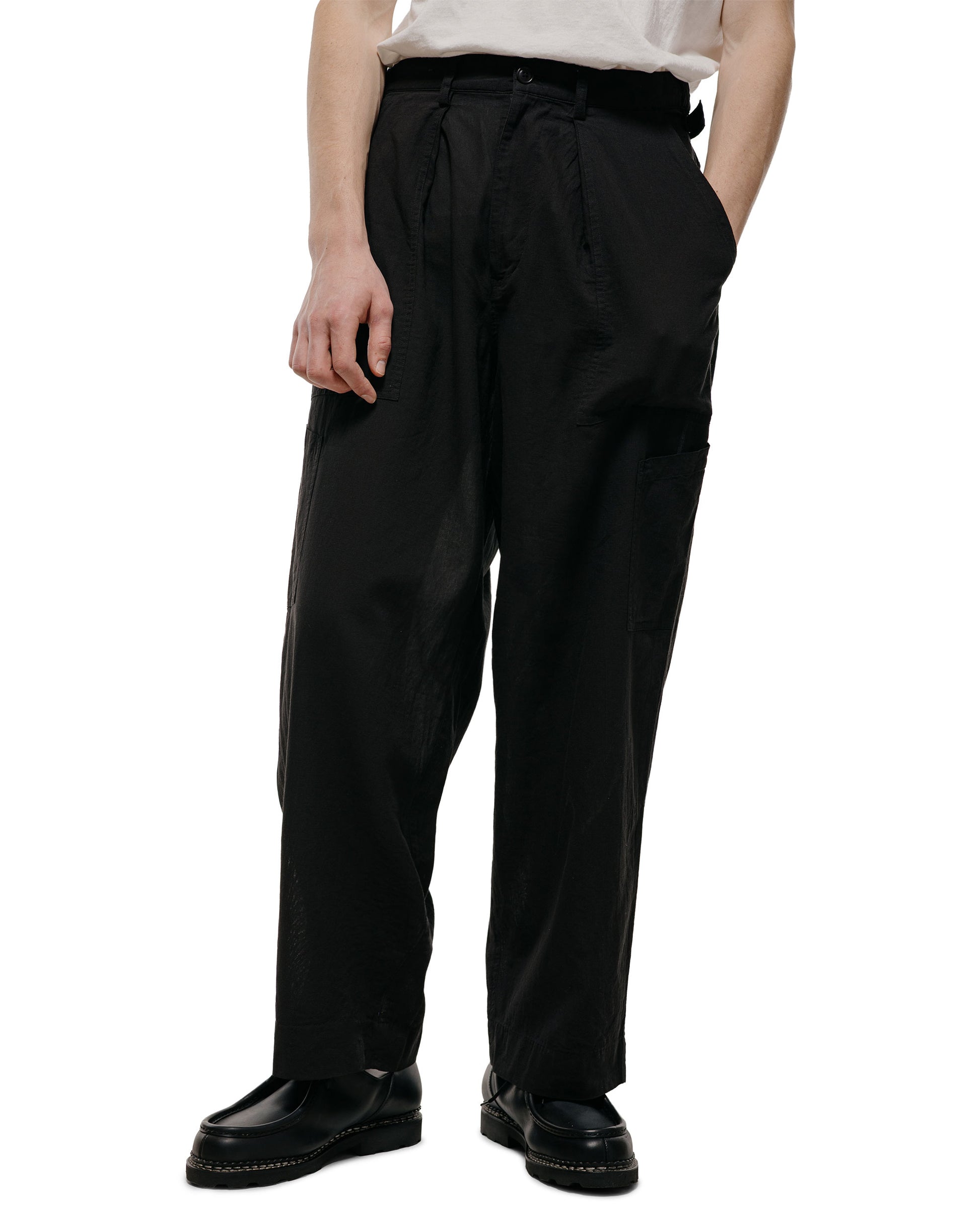 lost & found MARKAWARE marka U.S. Air Force Baker Pants High Twisted Dobby Cloth Black