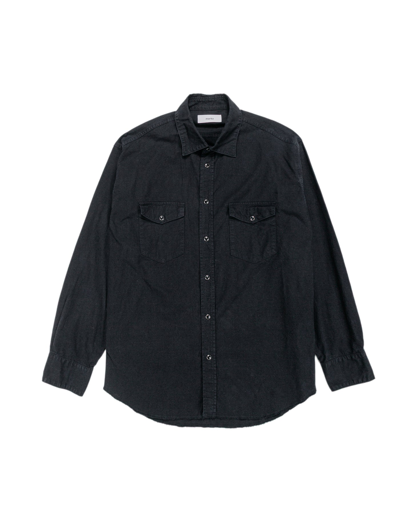 lost & found MARKAWARE marka Western Shirt Organic Cotton Flannel Black