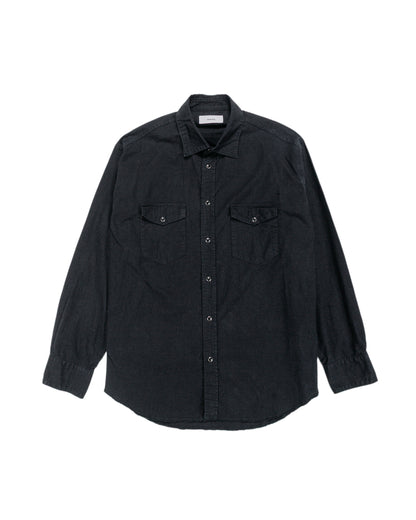 lost & found MARKAWARE marka Western Shirt Organic Cotton Flannel Black