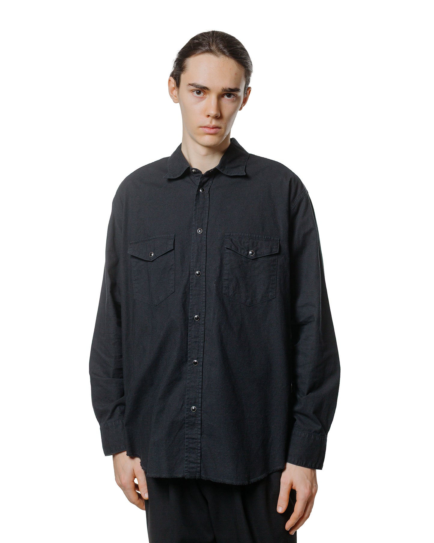 lost & found MARKAWARE marka Western Shirt Organic Cotton Flannel Black