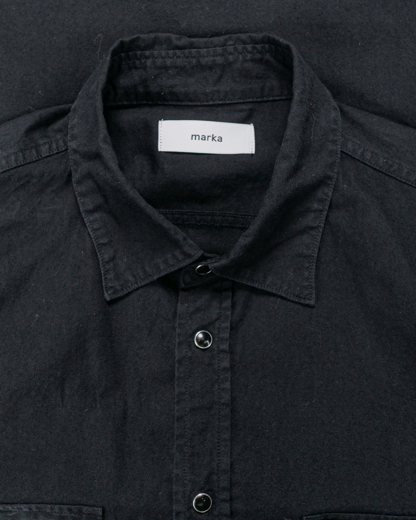 lost & found MARKAWARE marka Western Shirt Organic Cotton Flannel Black