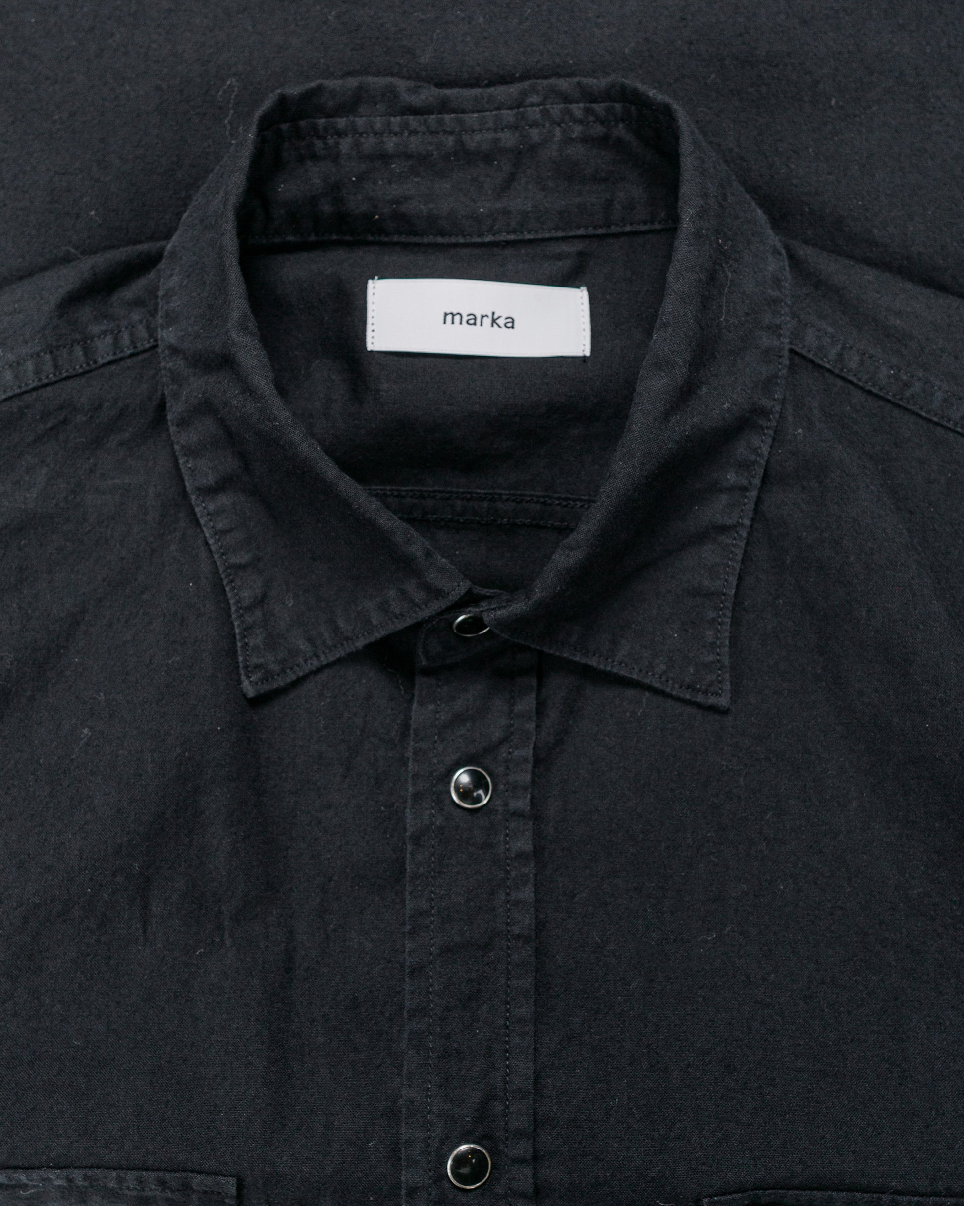 lost & found MARKAWARE marka Western Shirt Organic Cotton Flannel Black