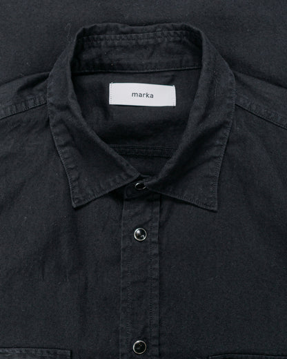 lost & found MARKAWARE marka Western Shirt Organic Cotton Flannel Black
