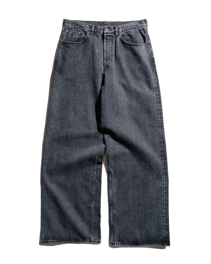 lost & found MARKAWARE marka Wide Leg Jeans Organic Cotton 13.5oz Selvedge Denim Faded Black