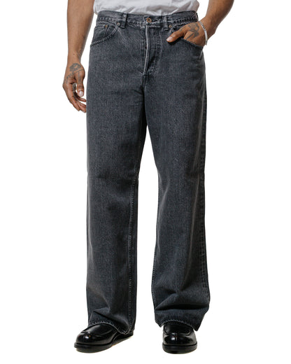 lost & found MARKAWARE marka Wide Leg Jeans Organic Cotton 13.5oz Selvedge Denim Faded Black