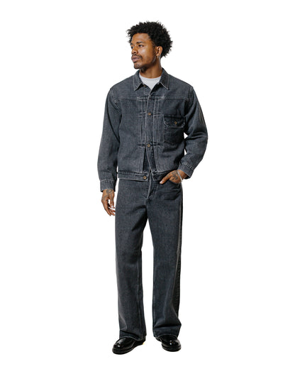lost & found MARKAWARE marka Wide Leg Jeans Organic Cotton 13.5oz Selvedge Denim Faded Black
