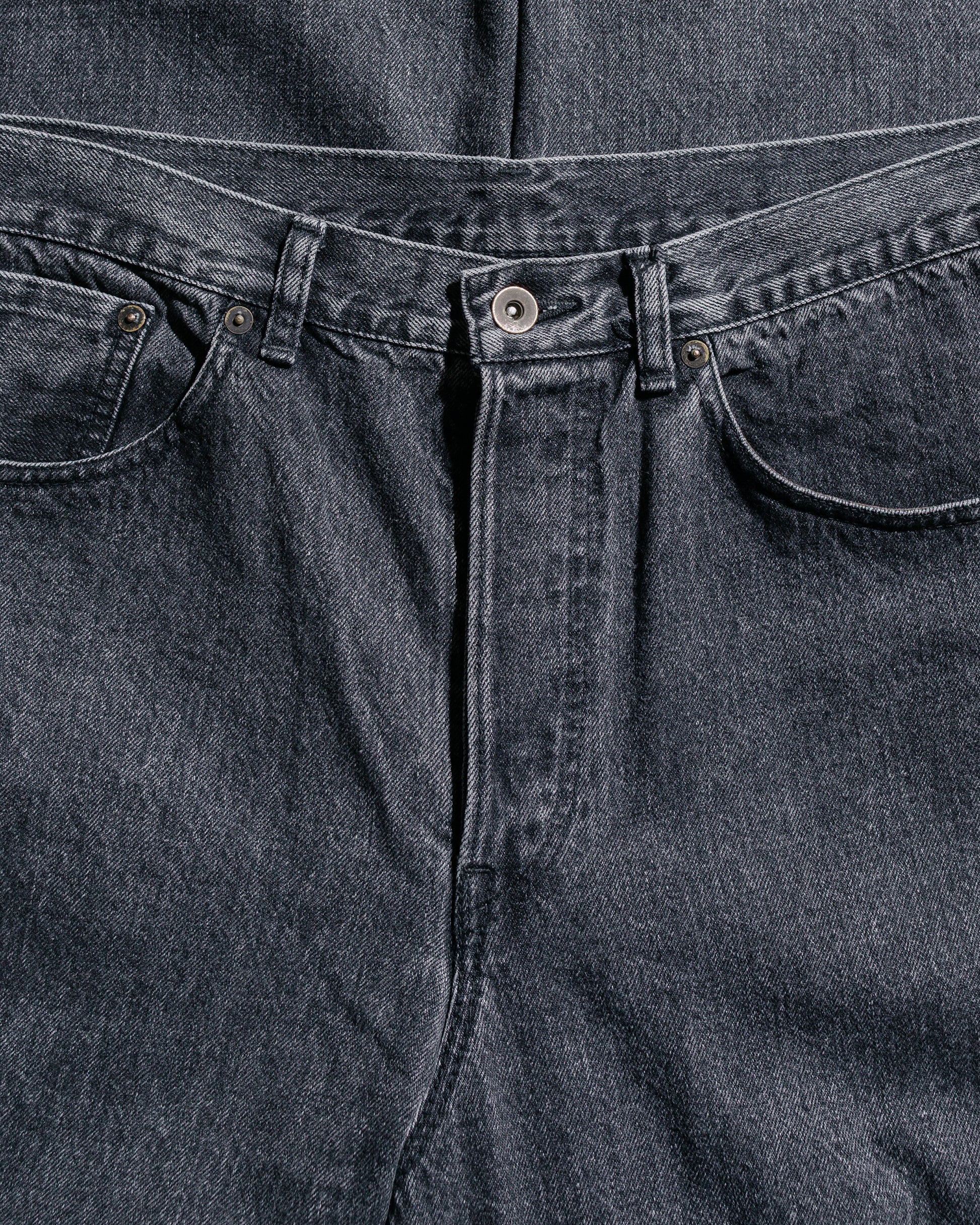 lost & found MARKAWARE marka Wide Leg Jeans Organic Cotton 13.5oz Selvedge Denim Faded Black