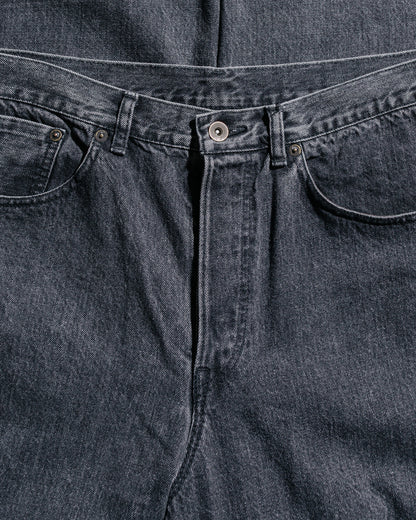 lost & found MARKAWARE marka Wide Leg Jeans Organic Cotton 13.5oz Selvedge Denim Faded Black