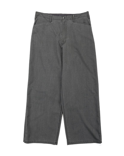 lost & found MARKAWARE marka Work Pants Wool Gabardine Pigment Print Charcoal Gray