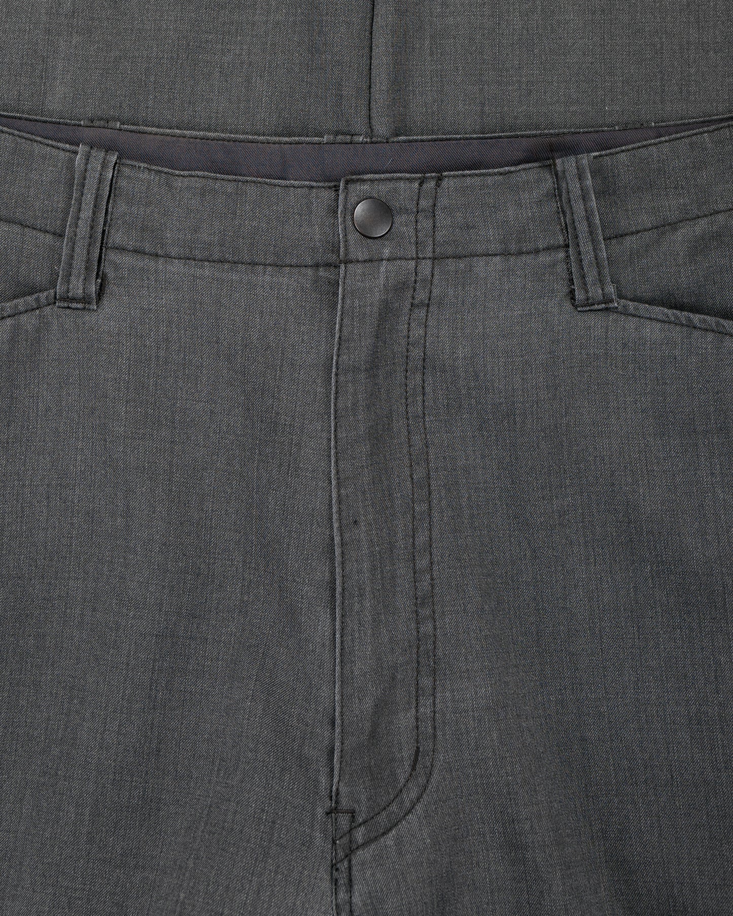 lost & found MARKAWARE marka Work Pants Wool Gabardine Pigment Print Charcoal Gray