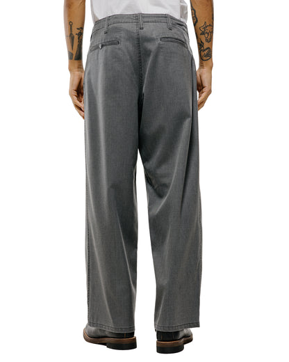lost & found MARKAWARE marka Work Pants Wool Gabardine Pigment Print Charcoal Gray