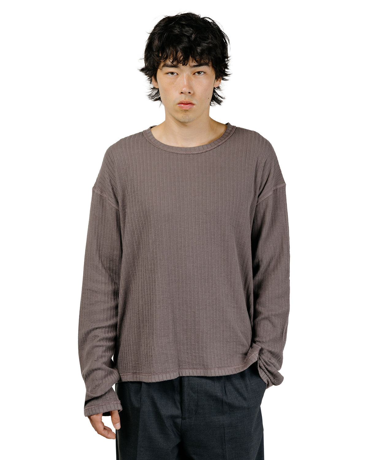 mfpen Reverse Rib Sweater Murkey Grey