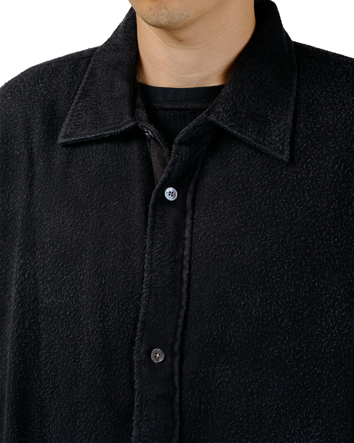 mfpen Gambler Shirt Black Fuzz Tencel