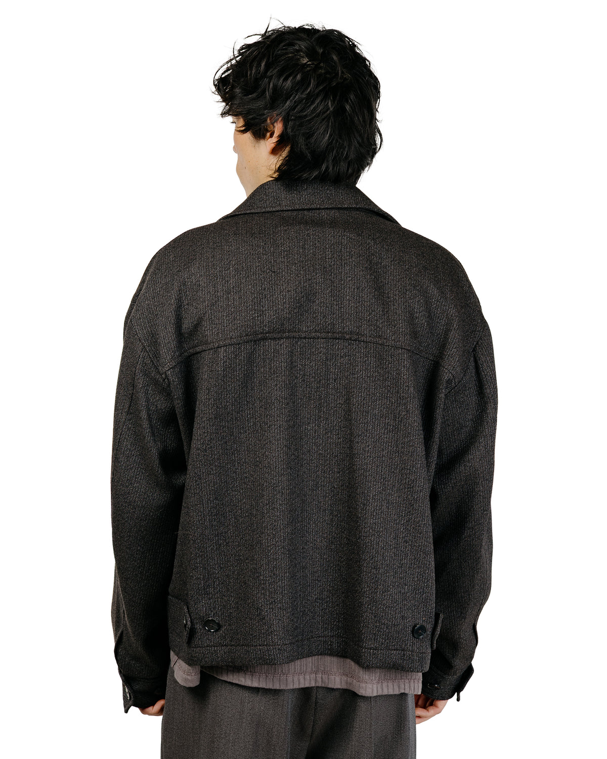 mfpen Mail Jacket Brown Melange Stripe