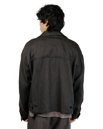 mfpen Mail Jacket Brown Melange Stripe