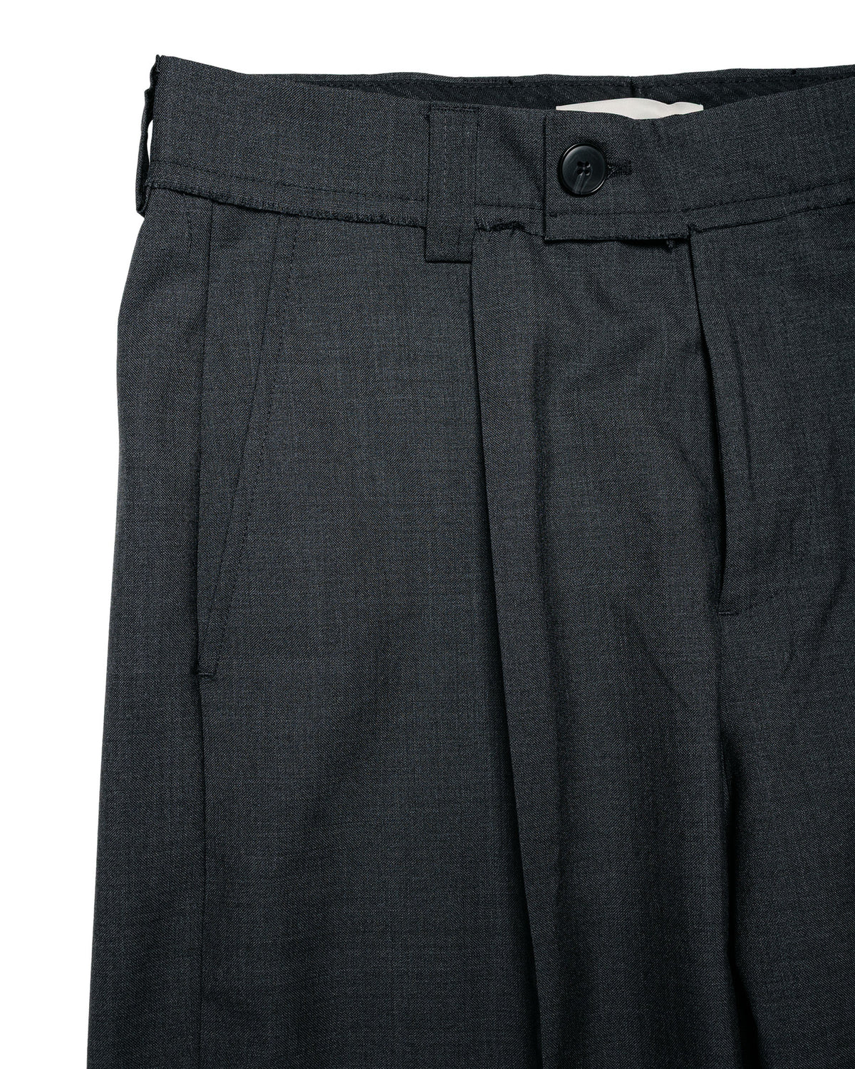 mfpen Patch Trousers Dark Grey Dry Wool