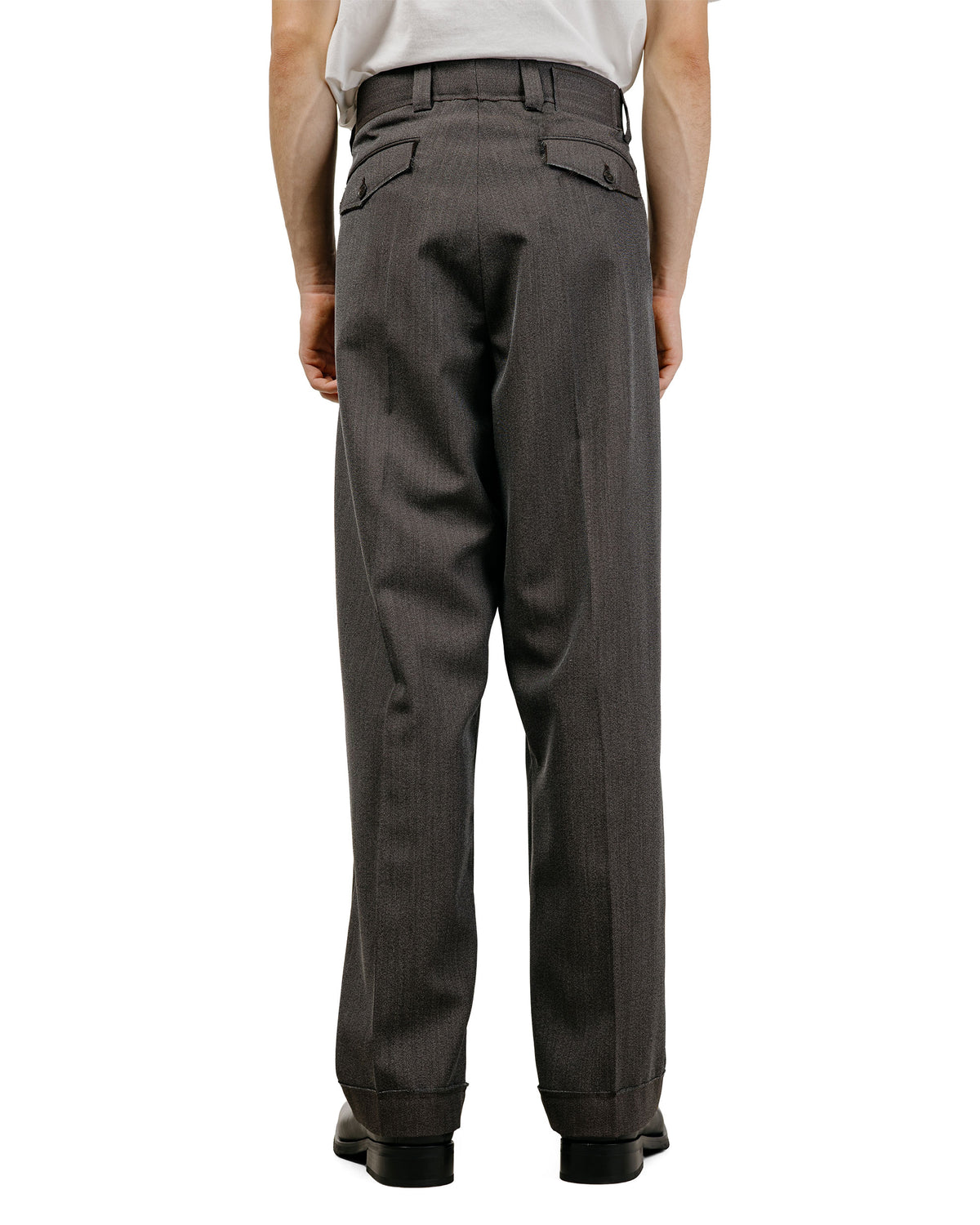 mfpen Patch Trousers Taupe Wool Twill