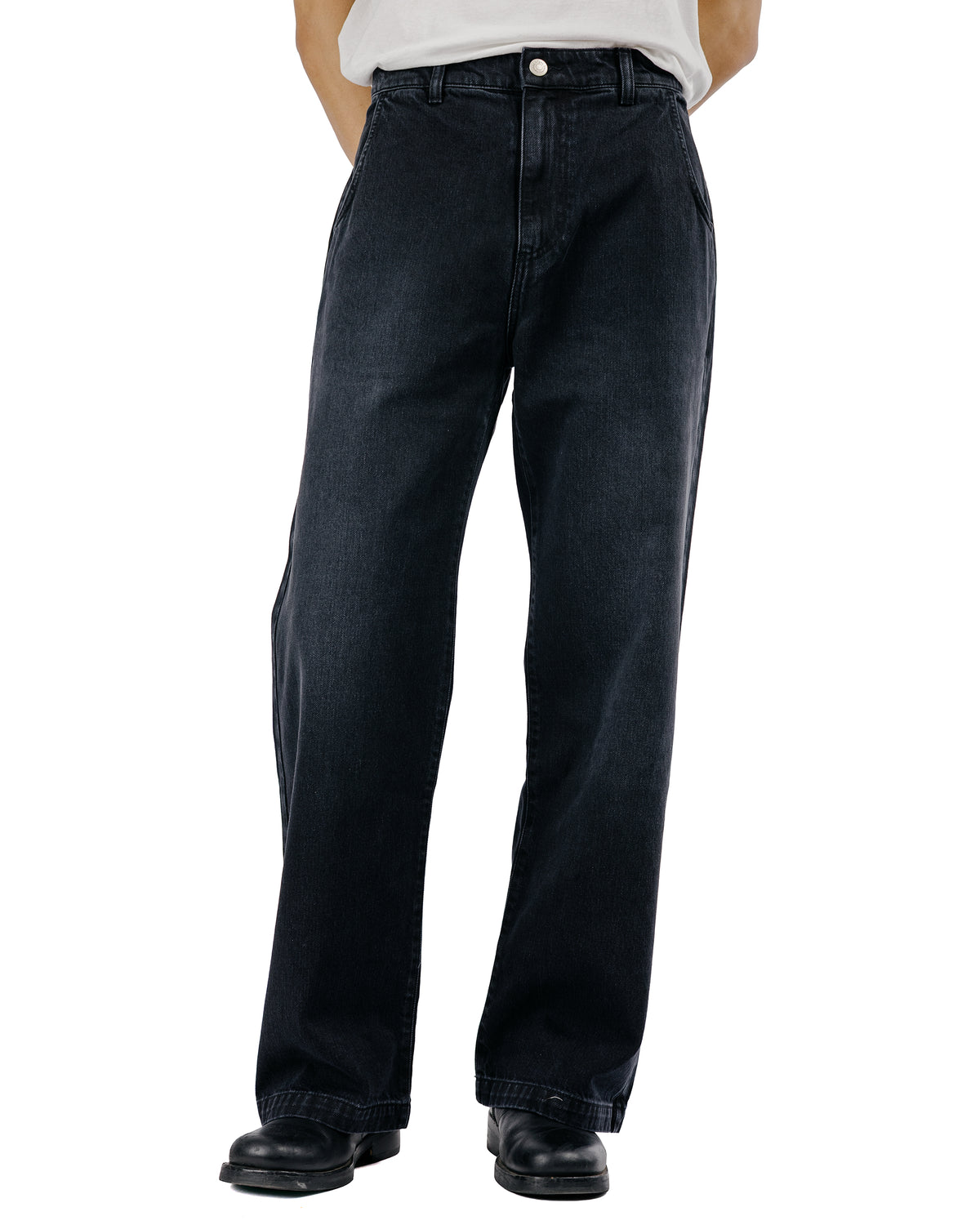 lost & found mfpen mfpen Straight Cut Jeans Faded Black