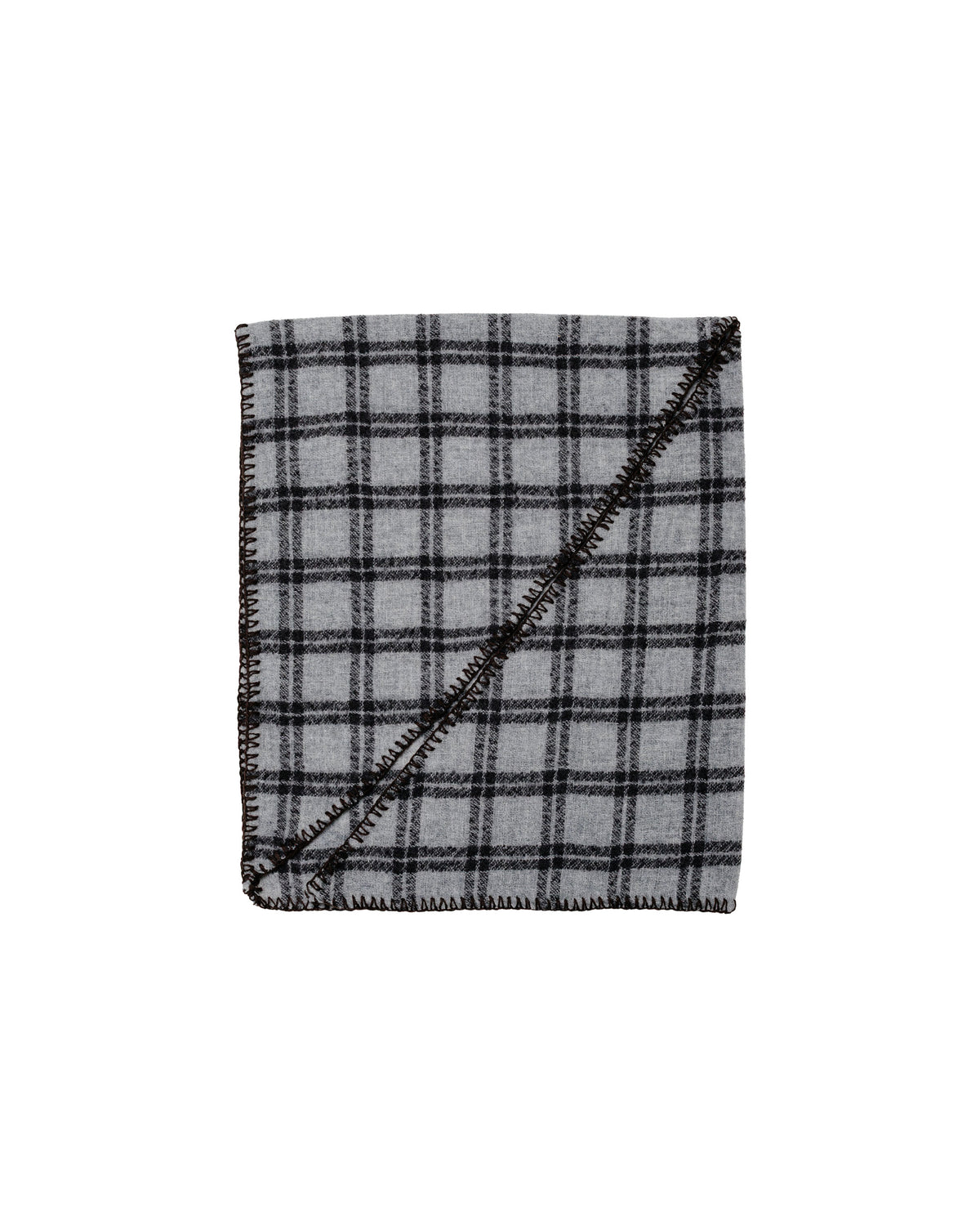mfpen Triangle Scarf Ash Brown Check