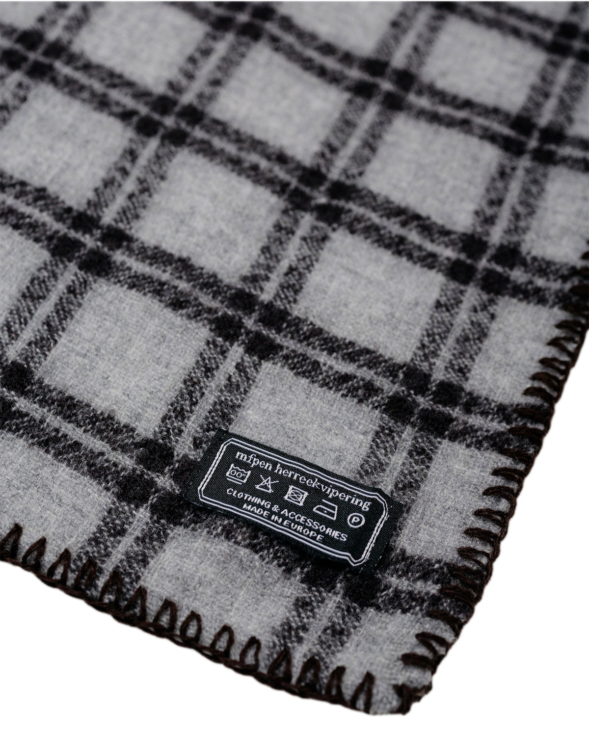 mfpen Triangle Scarf Ash Brown Check