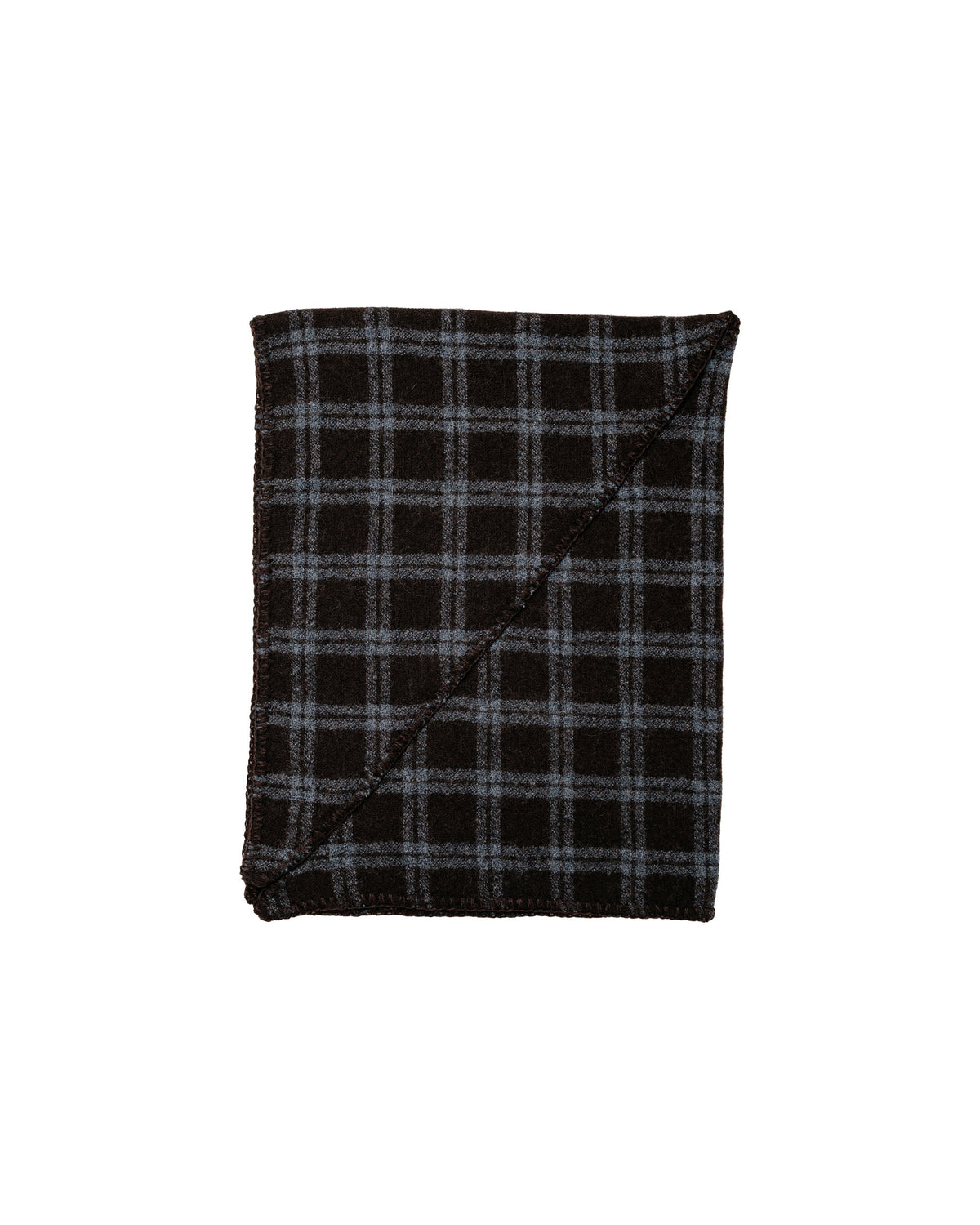 mfpen Triangle Scarf Brown Grey Check