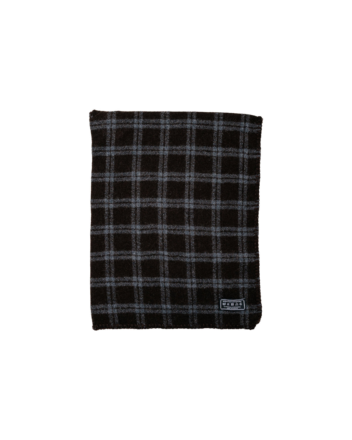 mfpen Triangle Scarf Brown Grey Check