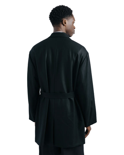 ssstein Compressed Flannel Half Coat Black