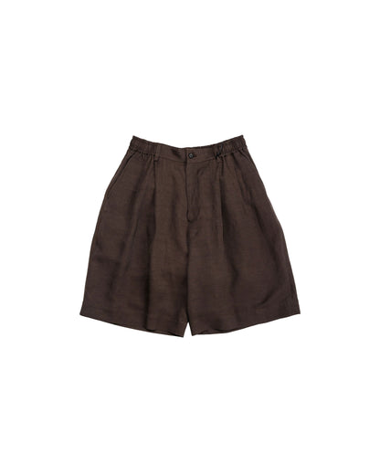 lost & found ssstein ssstein Vis/Li/Ra Twill Wide Easy Short Trousers Khaki Brown
