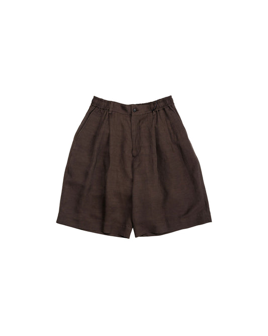 lost & found ssstein ssstein Vis/Li/Ra Twill Wide Easy Short Trousers Khaki Brown