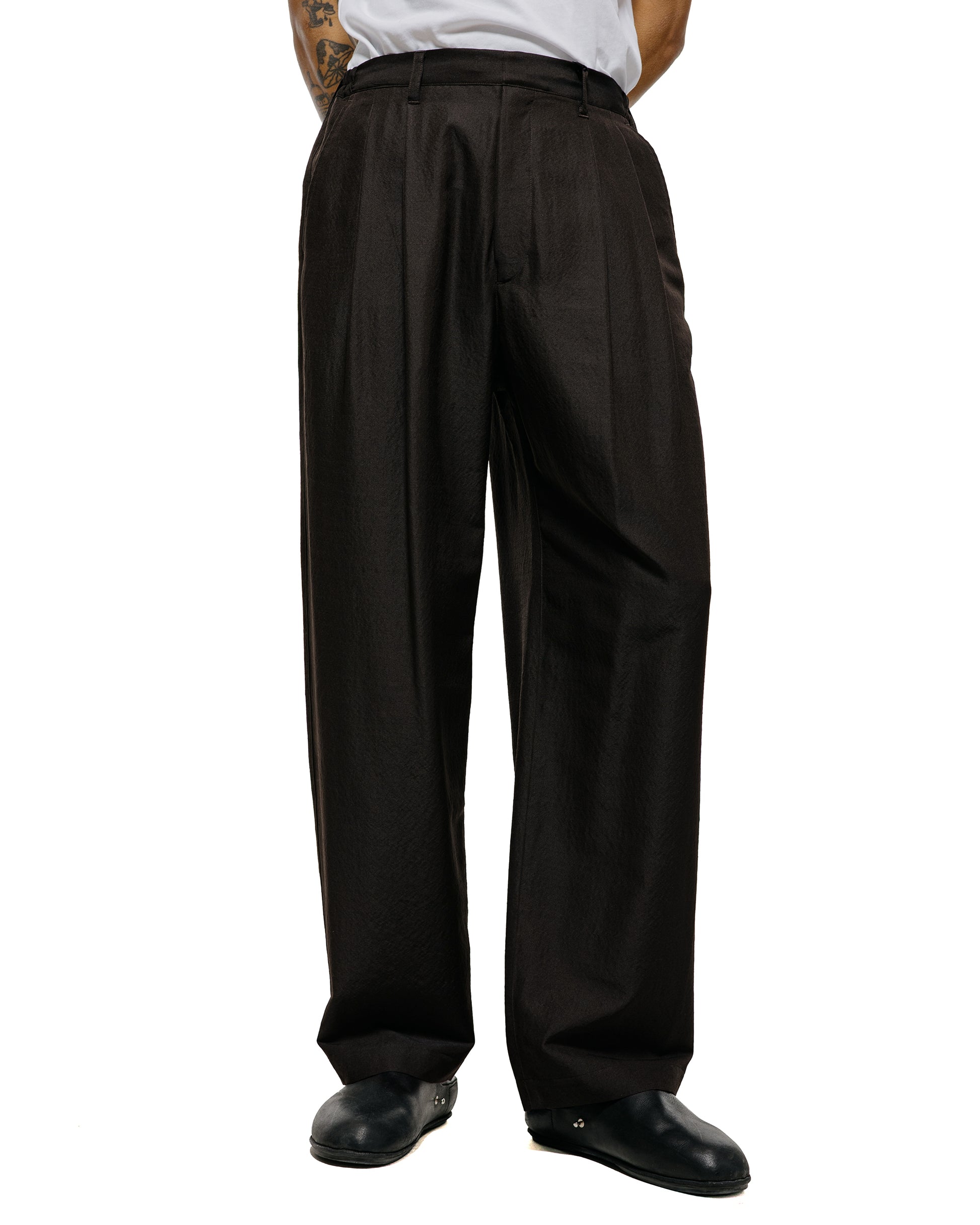 lost & found ssstein ssstein Wool Silk Wide Easy Trouser Dark Charcoal